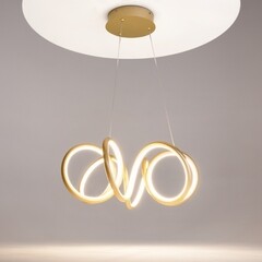 Люстра светодиодная подвесная Maytoni Curve 52 Вт 2600-3500К 26 кв.м (MOD241PL-L60BSK) - фото 6