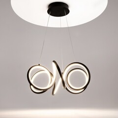 Люстра светодиодная подвесная Maytoni Curve 52 Вт 3000-4000К 26 кв.м (MOD241PL-L60BK) - фото 4