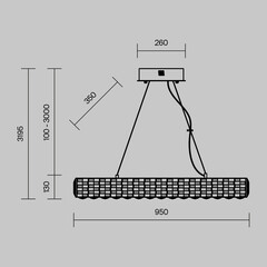 Люстра светодиодная подвесная Maytoni Castello 56 Вт 3000К 28 кв.м (MOD336PL-L130G3K) - фото 2