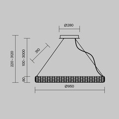 Люстра светодиодная подвесная Maytoni Castello 35 Вт 3000К 17,5 кв.м (MOD335PL-L35CH3K) - фото 2