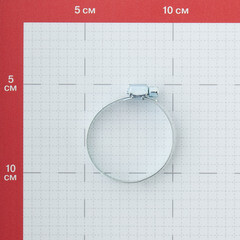 Хомут червячный обжимной 1 7/8 30-45 мм оцинкованная сталь - фото 2