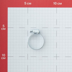Хомут червячный обжимной 1" 16-28 мм оцинкованная сталь (2 шт.) - фото 3