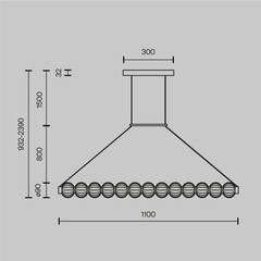 Люстра светодиодная подвесная Maytoni Amulet 22 Вт 3000К 11 кв.м (MOD555PL-L18G3K) - фото 2