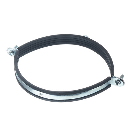 Хомут сантехнический 4" 110-115 мм оцинкованная сталь со шпилькой и ...