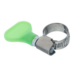 Изображение товара Хомут червячный обжимной 10-16 мм нержавеющая сталь с бабочкой