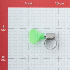 Хомут червячный обжимной 10-16 мм нержавеющая сталь с бабочкой - фото 2