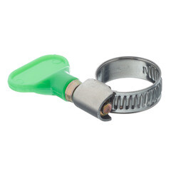 Изображение товара Хомут червячный обжимной 12-22 мм нержавеющая сталь с бабочкой