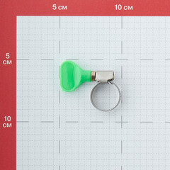 Хомут червячный обжимной 12-22 мм нержавеющая сталь с бабочкой - фото 2