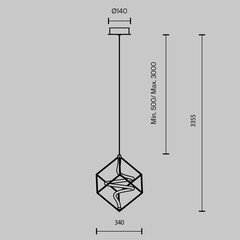 Светильник светодиодный подвесной Maytoni Membrane 3000К 11 Вт 5,5 кв.м латунь IP20 (MOD345PL-L11BS3K) - фото 2