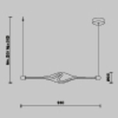 Светильник светодиодный подвесной Maytoni Loop 3000К 23 Вт 11,5 кв.м латунь IP20 (MOD290PL-L23BS3K) - фото 2