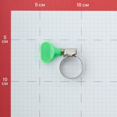 Хомут червячный обжимной 16-25 мм нержавеющая сталь с бабочкой - фото 2