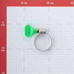Хомут червячный обжимной 20-32 мм нержавеющая сталь с бабочкой - фото 2