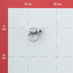 Хомут червячный обжимной 8-12 мм нержавеющая сталь (2 шт.) - фото 2