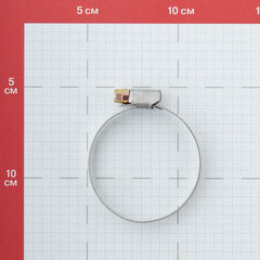 Хомут червячный обжимной 40-60 мм нержавеющая сталь (2 шт.) - фото 2
