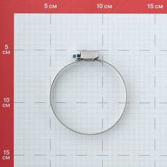 Хомут червячный обжимной 50-70 мм нержавеющая сталь (2 шт.) - фото 2