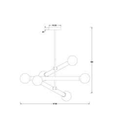 Люстра подвесная Freya Cross G9 240 Вт 20 кв.м (FR5381PL-06CH) - фото 2