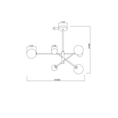Люстра подвесная Freya Sphirity G9 180 Вт 15 кв.м (FR5376CL-06B) - фото 2