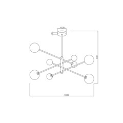 Люстра подвесная Freya Sphirity G9 240 Вт 18 кв.м (FR5376CL-08B) - фото 5