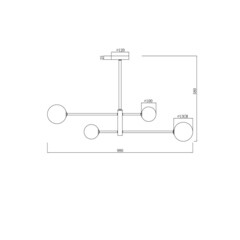 Люстра подвесная Freya Sphirity G9 120 Вт 10 кв.м (FR5376CL-04B) - фото 2