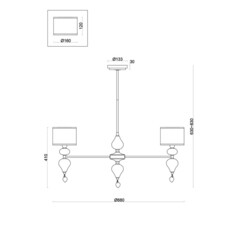 Люстра подвесная Freya Raise E14 320 Вт 25 кв.м (FR5369CL-08BS) - фото 2