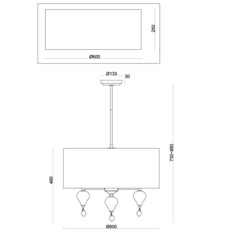 Люстра подвесная Freya Raise E14 200 Вт 15 кв.м (FR5369CL-05BS1) - фото 2