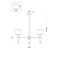 Люстра подвесная Freya Raise E14 200 Вт 15 кв.м (FR5369CL-05BS) - фото 2