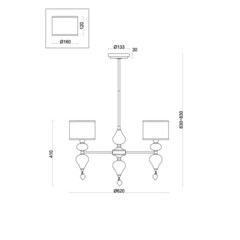 Люстра подвесная Freya Raise E14 120 Вт 10 кв.м (FR5369CL-03BS) - фото 2
