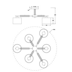 Люстра подвесная Freya Pipe E27 360 Вт 24 кв.м (FR5386CL-06G) - фото 2