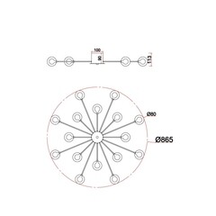 Люстра потолочная Freya Celebrity G4 48 Вт 18 кв.м (FR5242CL-16BS1) - фото 2