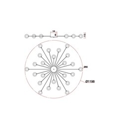Люстра потолочная Freya Celebrity G4 72 Вт 22 кв.м (FR5242CL-24BS1) - фото 2