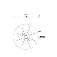 Люстра потолочная Freya Celebrity G4 48 Вт 18 кв.м (FR5242CL-16B) - фото 2