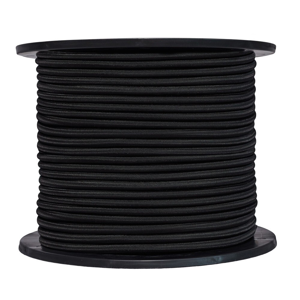 Шнур эластичный резиновый 24 пряди черный d10 мм 100 м МДС