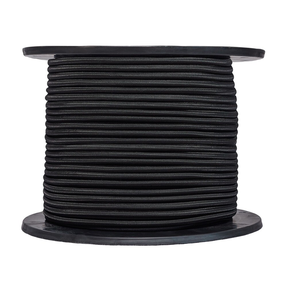 Шнур эластичный резиновый 24 пряди черный d8 мм 100 м МДС