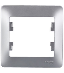 Изображение товара Рамка Systeme Electric Glossa oдноместная алюминий (GSL000301)