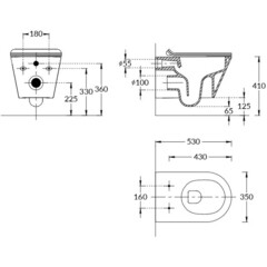 Унитаз подвесной Kerama Marazzi Plaza Modern безободковый без сиденья (PLMR.wc.02) - фото 12
