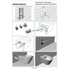 Унитаз подвесной Kerama Marazzi Plaza Modern безободковый без сиденья (PLMR.wc.02) - фото 11