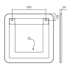 Зеркало с подсветкой квадратное 80х80 см бесконтактный сенсор Raval Gassi (GAS-8080_BS) - фото 2