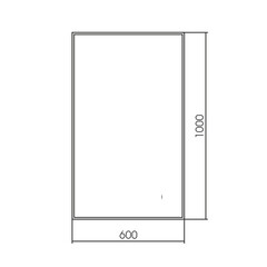 Зеркало с подсветкой прямоугольное 80х60 см бесконтактный сенсор Raval Gassi Mild (GAS-M8060_O_B) - фото 2