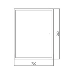 Зеркало с подсветкой прямоугольное 70х90 см бесконтактный сенсор Raval Frame (FRA-7090_BK_BS) - фото 2