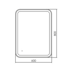 Зеркало с подсветкой прямоугольное 60х80 см с сенсорным включением Raval Gassi Mild (GAS-M6080_O_S) - фото 2