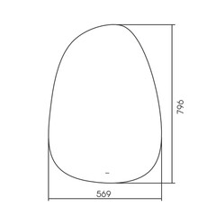 Зеркало с подсветкой фигурное 56,9х79,6 см с сенсорным включением Raval Aweria (AWE-5780_S) - фото 3