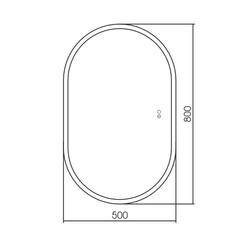 Зеркало с подсветкой овальное 80х50 см с сенсорным включением Silver Mirrors Vero (LED-00003104) - фото 2
