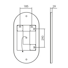 Зеркало с подсветкой овальное 80х40 см бесконтактный сенсор Silver Mirrors Vero (LED-00003105) - фото 3