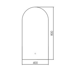 Зеркало с подсветкой овальное 40х80 см с сенсорным включением Silver Mirrors Santi (LED-00003103) - фото 2