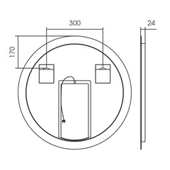 Зеркало с подсветкой круглое 60 см с сенсорным включением с подогревом Silver Mirrors Aurelo (LED-00003098) - фото 2