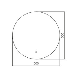 Зеркало с подсветкой круглое 50 см с сенсорным включением Silver Mirrors Aurelo (LED-00003099) - фото 3