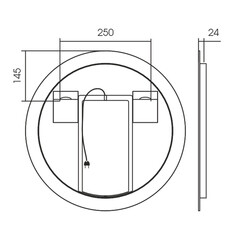 Зеркало с подсветкой круглое 50 см с сенсорным включением Silver Mirrors Aurelo (LED-00003099) - фото 2