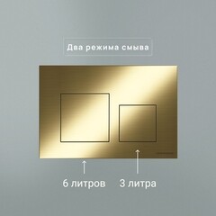 Клавиша смыва для инсталляций Ceramicanova Balance Square брашированное золото (CN12-002BG) - фото 5