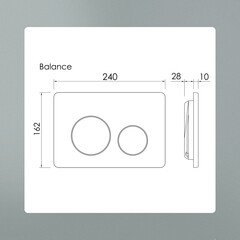 Клавиша смыва для инсталляций Ceramicanova Balance Circle белая глянцевая (CN12-001W) - фото 2