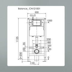 Инсталляция Ceramicanova Balance для подвесного унитаза без кнопки (CN121001) - фото 3